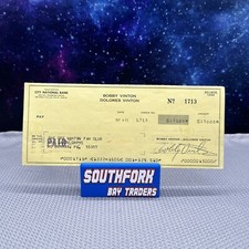 Bobby Vinton SIGNED PERSONAL CHECK SINGER JSA CERT