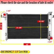 4-Row Core Radiator Fit 1994-2001 2002 Dodge Ram 1500 2500 3500 3.9 5.2 5.9L GAS