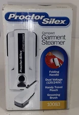 Proctor Silex Compact Garment Steamer 10083 Folding Handle Grooming Dual Voltage
