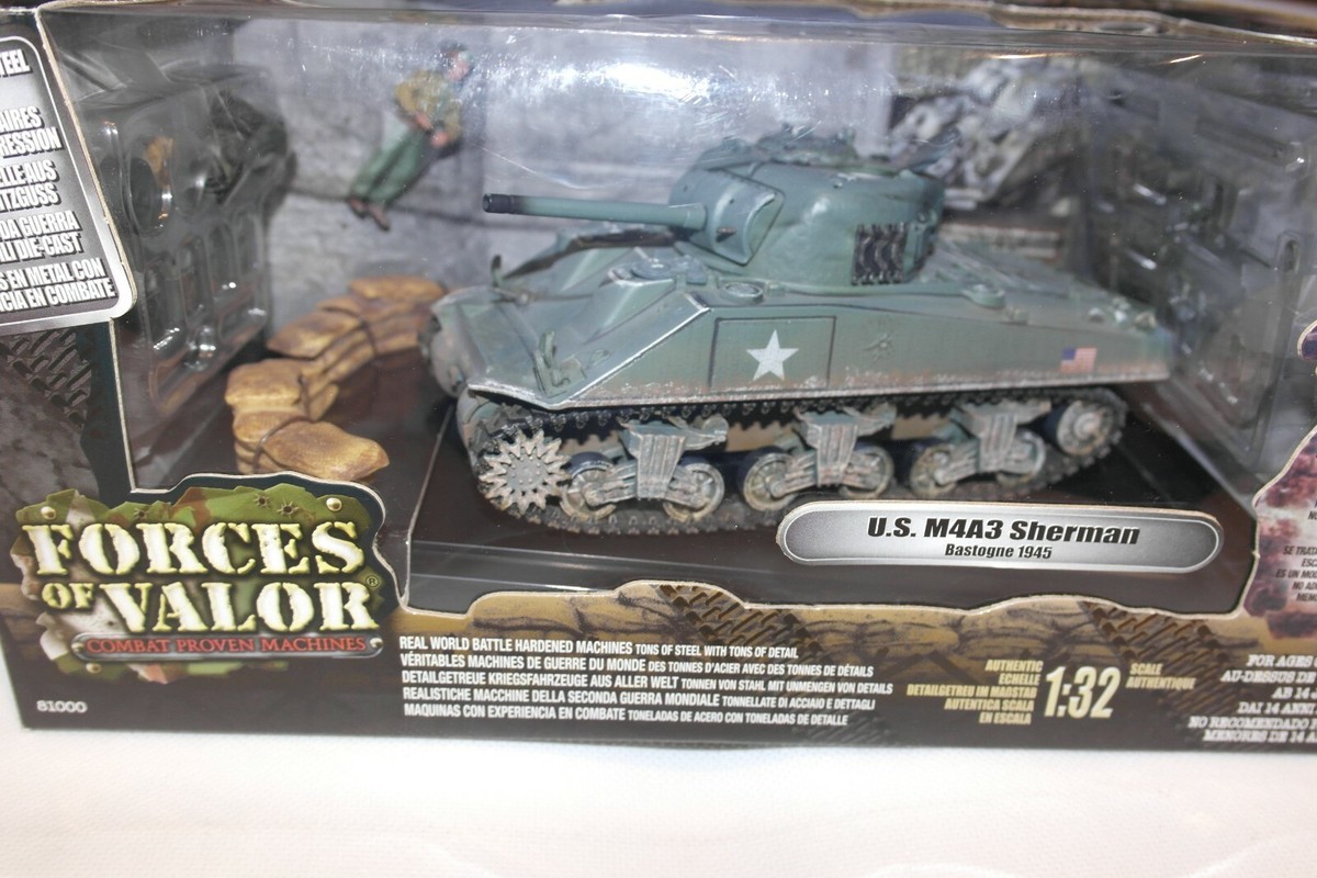 その他 FORCES OF VALOR U.S. M4A3 Sherman Tank FORCES OF VALOR 1:32 US M4A3 SHERMAN BASTOGNE 1945 | eBay