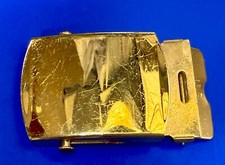 Military Uniform Style Dress Gold Color Ratchet Dress Belt Buckle