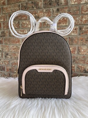 Michael Kors Jaycee Medium Logo Women's Backpack - Powder Blush