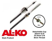 Alko Style Long Life Detachable Trailer Brake Cable 1130 - 1340mm - 26mm  Cup x1