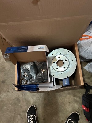 10pc Front & Rear Drilled Slotted Rotors and Ceramic Brake Pads Kit | eBay