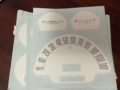 Jeepster CommandoSPEEDO OVERLAY WHITE  JEEP COMMANDO