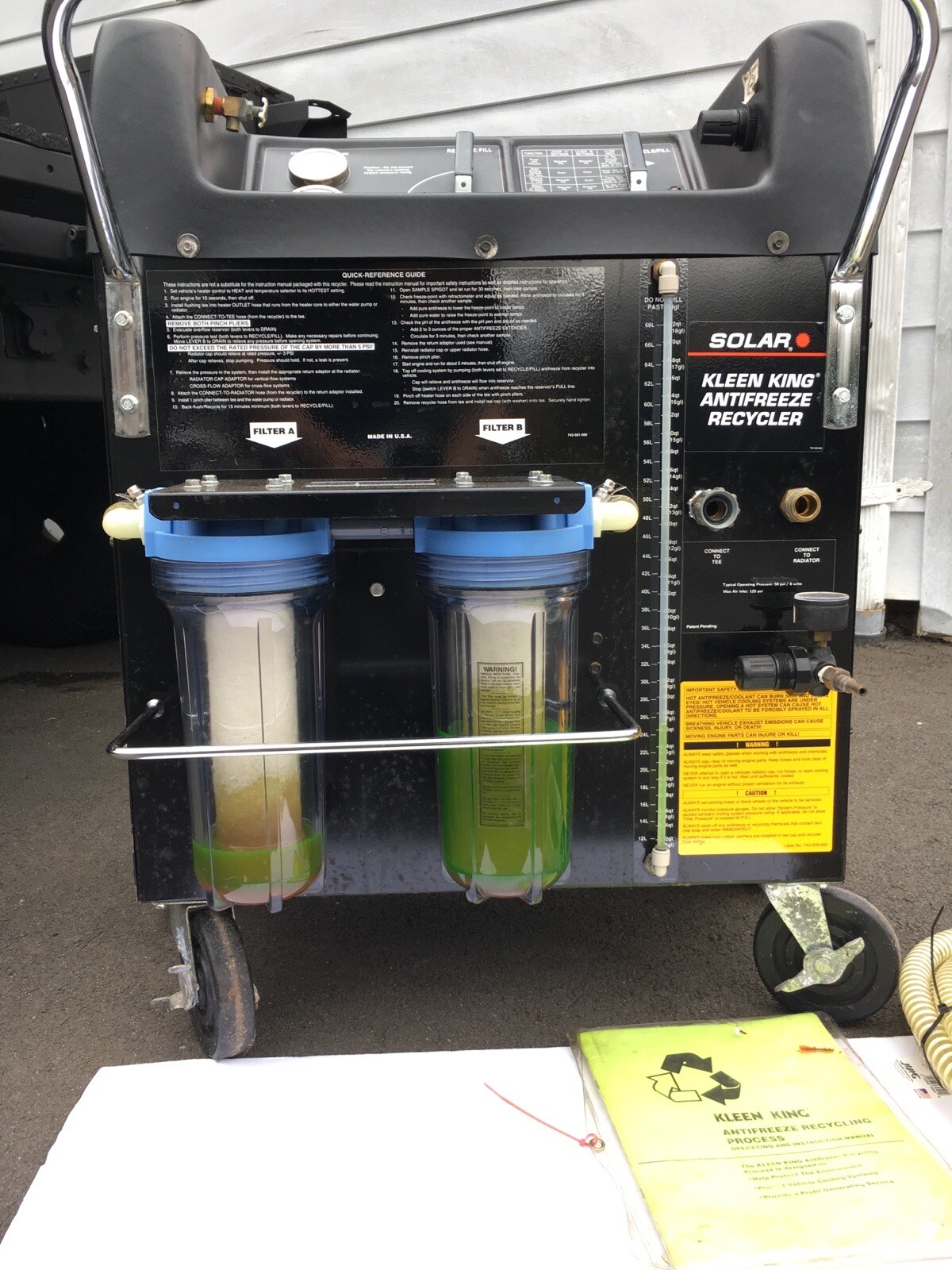 SOLAR KLEEN KING 5010 COOLANT ANTIFREEZE EVACUATE & RECYCLE RECYCLER