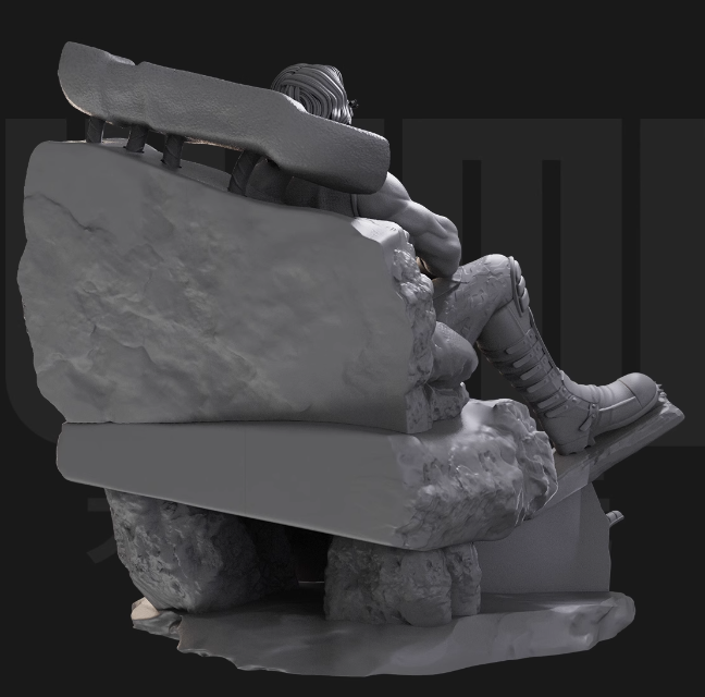 1/24 Resin Figure Gangster Man on Sofa Unassembled Unpainted 4721