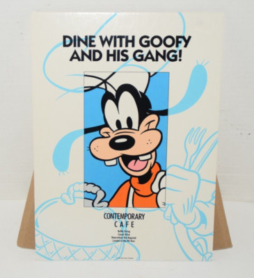 Walt Disney Contemporary Resort Cafe DINE WITH GOOFY Cardboard