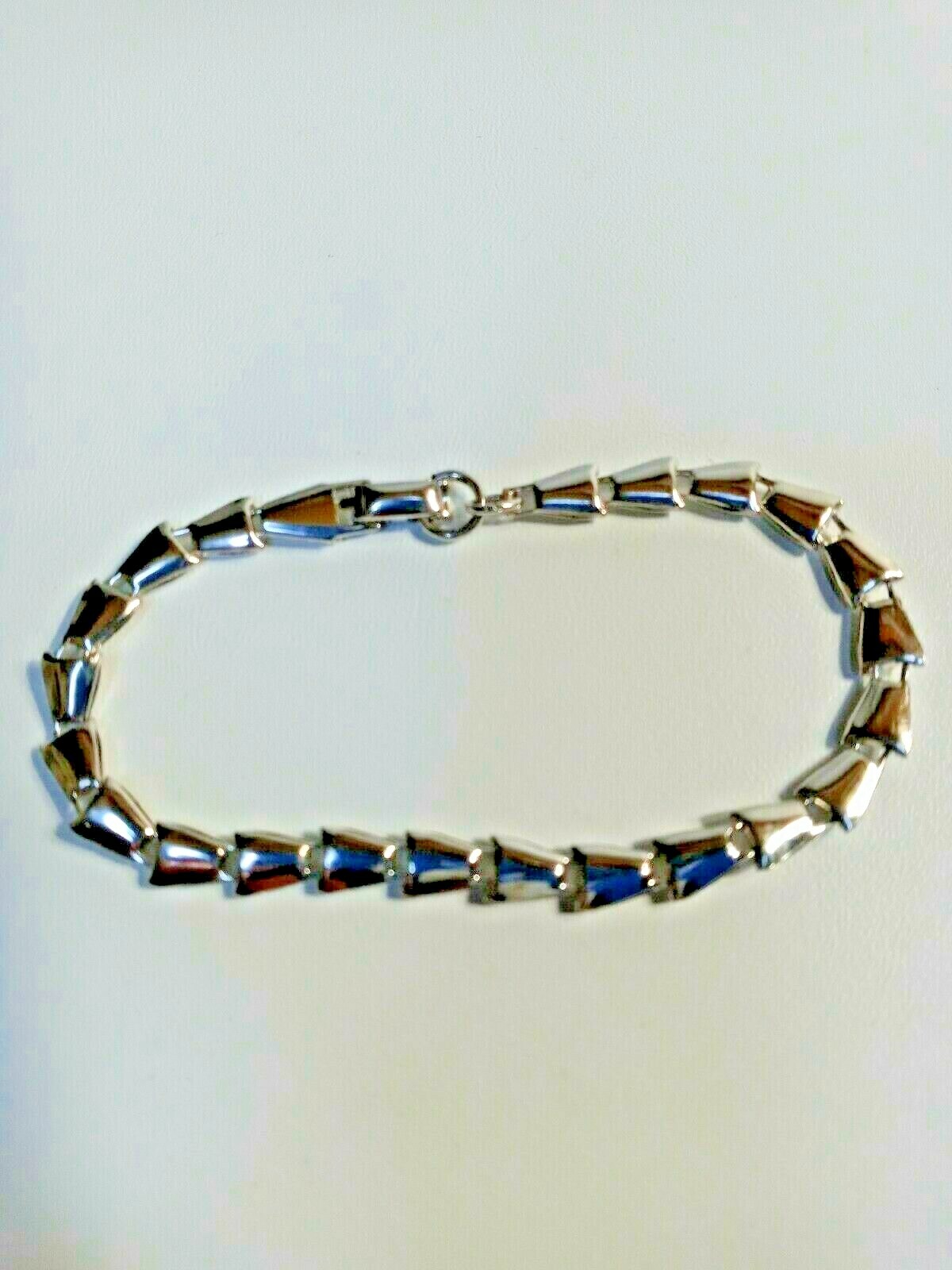 Silver Tone Squarish Linked Designed Fashion Brac… - image 1