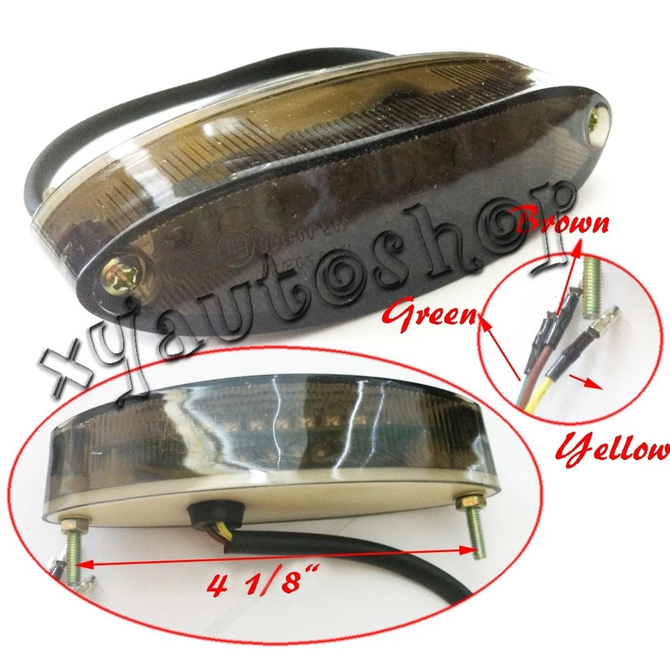 Luz de freno trasera de funcionamiento Smoke 28 LED para motocicleta ATV quad moto 12V Foto 3 de 4