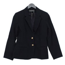 Vintage Larry Levine Women's Blazer Chest: 34 In Blue 100% Other Overcoat