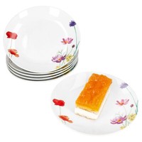 6Er Set Marie Kuchenteller Porzellan 6 Personen Dessert FrüHstüCks-Teller Blumen