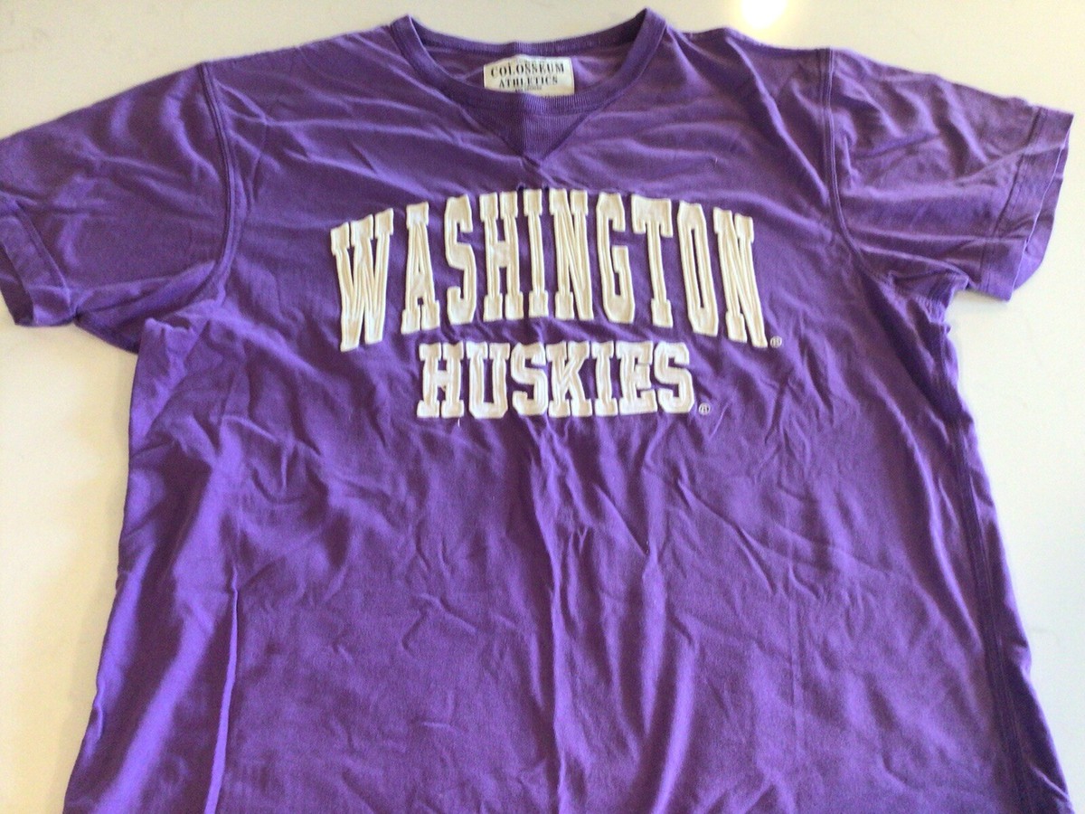 Vintage 90s UW Huskies Purple College T Shirt Mens Large Football