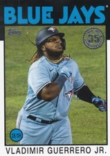 VLADIMIR GUERRERO JR TOPPS 1986 86 RETRO 35TH ANNIVERSARY BLUE JAYS 2021 21