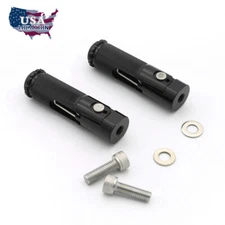Aluminum Motorcycle Black Rearset Footrests Footpegs Foot Pegs Pedals Universal