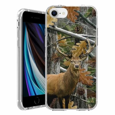 For Apple iPhone SE 3rd 2nd Gen TPU Case Cover+Glass(Hunter Deer Camo) |  eBay
