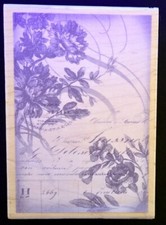 Inkadinkado Rubber Stamp Flowers and Swirls Motif Design Background