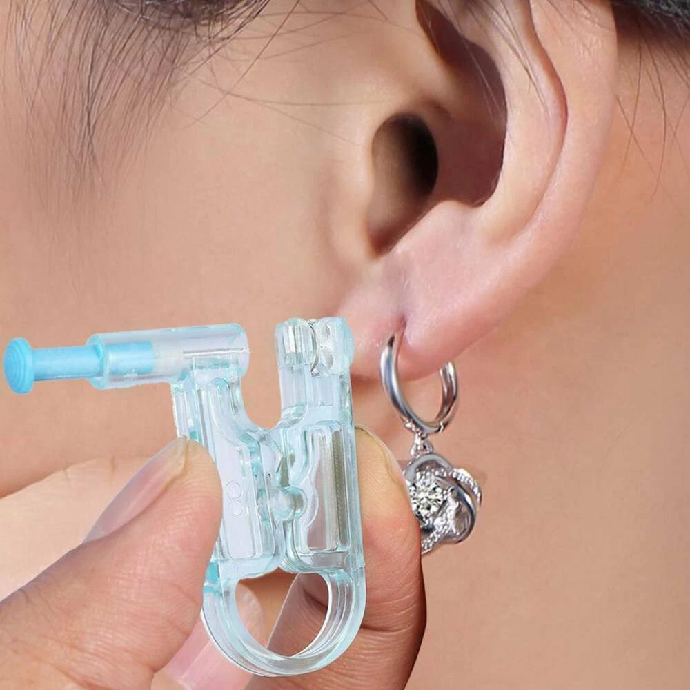 2Pcs Piercing Gun Disposable Sterile Ear Nose Piercing Kits Ear Rings Studs Tool image 5