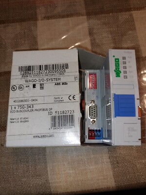 NEU+OVP Wago 750-343  Feldbuskoppler PROFIBUS DP 12 MBd ECO