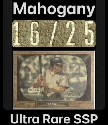 16/25 2004 Yadier Molina Mahogany 1955 Bowman Heritage Rarest SSP 