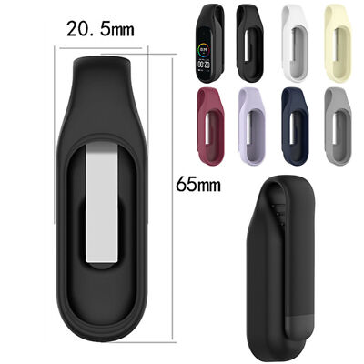 For Huami Amazfit Band 5/Mi Band 6 NFC  Silicone Protective Cover Holder Clip