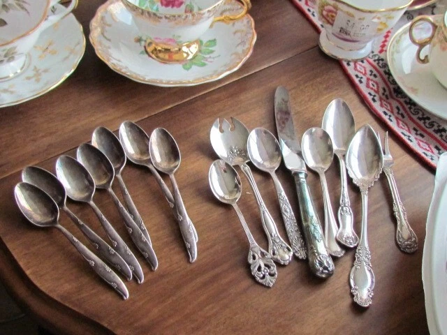 7 Demitasse spoons Community Silver Plate Lot Set Antique Serving Pieces