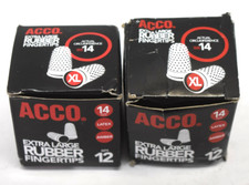 Lot of 2 Swingline 54014 Rubber Finger Tips Size 14 Extra Large Amber 24 Total