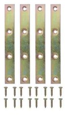 Yellow Zinc-plated Mending Plate Steel (L)125mm (W)16.2mm (T)1.5mm, Pack of 4