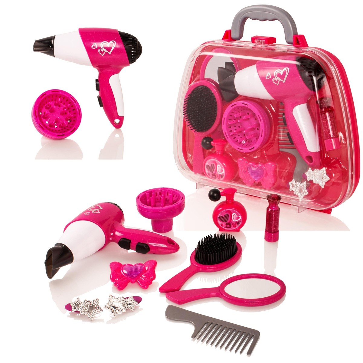 Style Girlz Pretend Girls Cosmetic Carry Case Hair Dryer Beauty