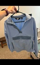 Blue Quarter-Zip Fleece Pullover