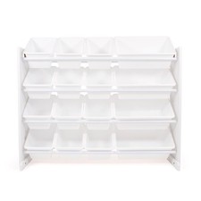 Humble Crew Toy Storage Organizer with 16 15.5D x 42W x 35H in, White/White