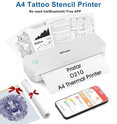 A4 Thermodrucker Stencil Tattoo Drucker Bluetooth für Smartphones Laptop Tragbar