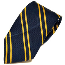 Vintage Unlined 50s 60s Brooks Brothers Repp Tie 3" x 51.5" Woven in England UK