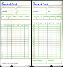 uPunch Time Cards 300 Double Sided 6 Packs for HN1000 HN3000 HN1500 HN3500