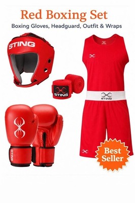 Sting Boxing Set   Boxing Gloves, Headgear, Vest-Shorts kids & Adult Fight Gear