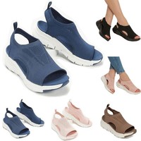 Womens Casual Orthopedic Wedge Sandals Walking Slingback Flat Shoes Summer Size
