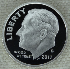 2012-S Silver Roosevelt Dime Proof 90% Silver US Mint 10C Coin Free Shipping