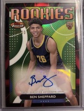 23/24 Topps Finest Ben Sheppard Red Black Refractor RC Rookies Auto #d 1/10 SP