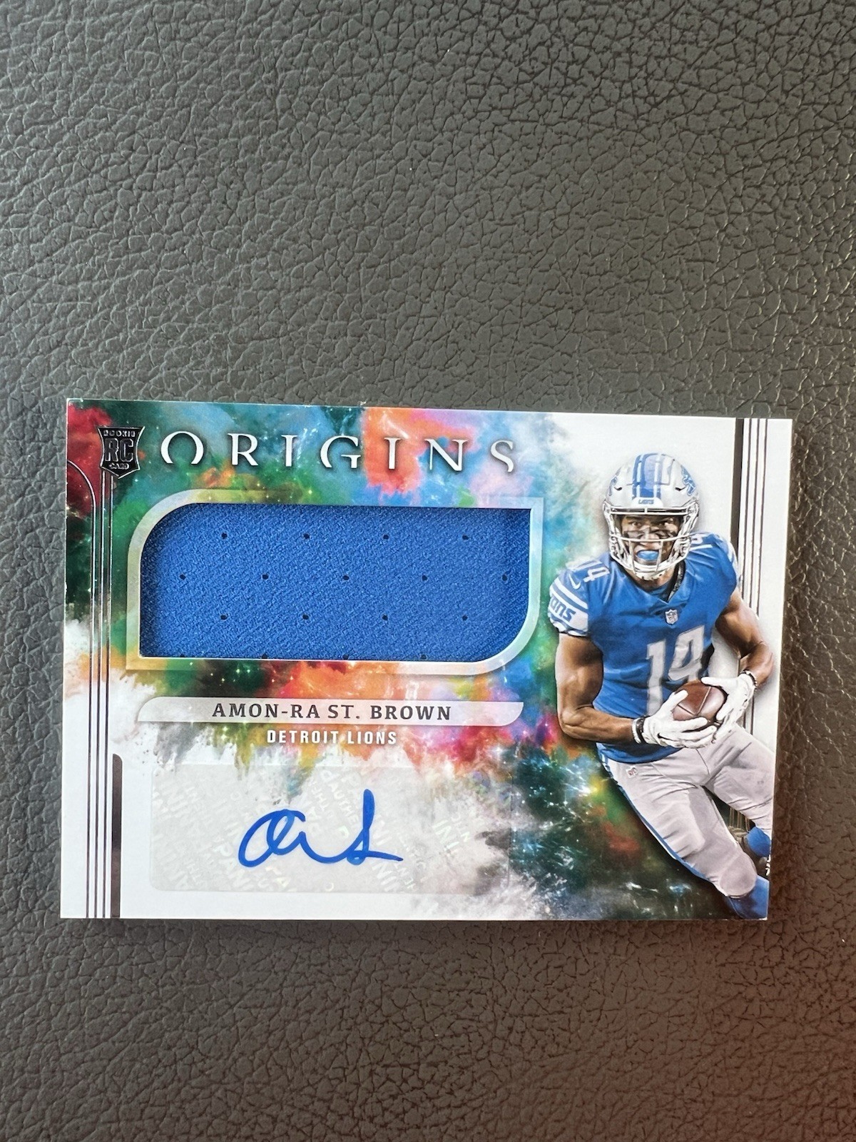 2021 Panini Origins Rookie Jumbo Patch Auto Amon-Ra St. Brown #183