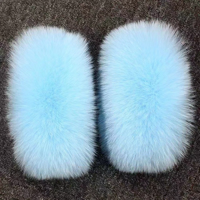 Real Fox Fur Cuffs Sleeves A Pair of Black Match with Jacket Accessories - Image 4 of 4