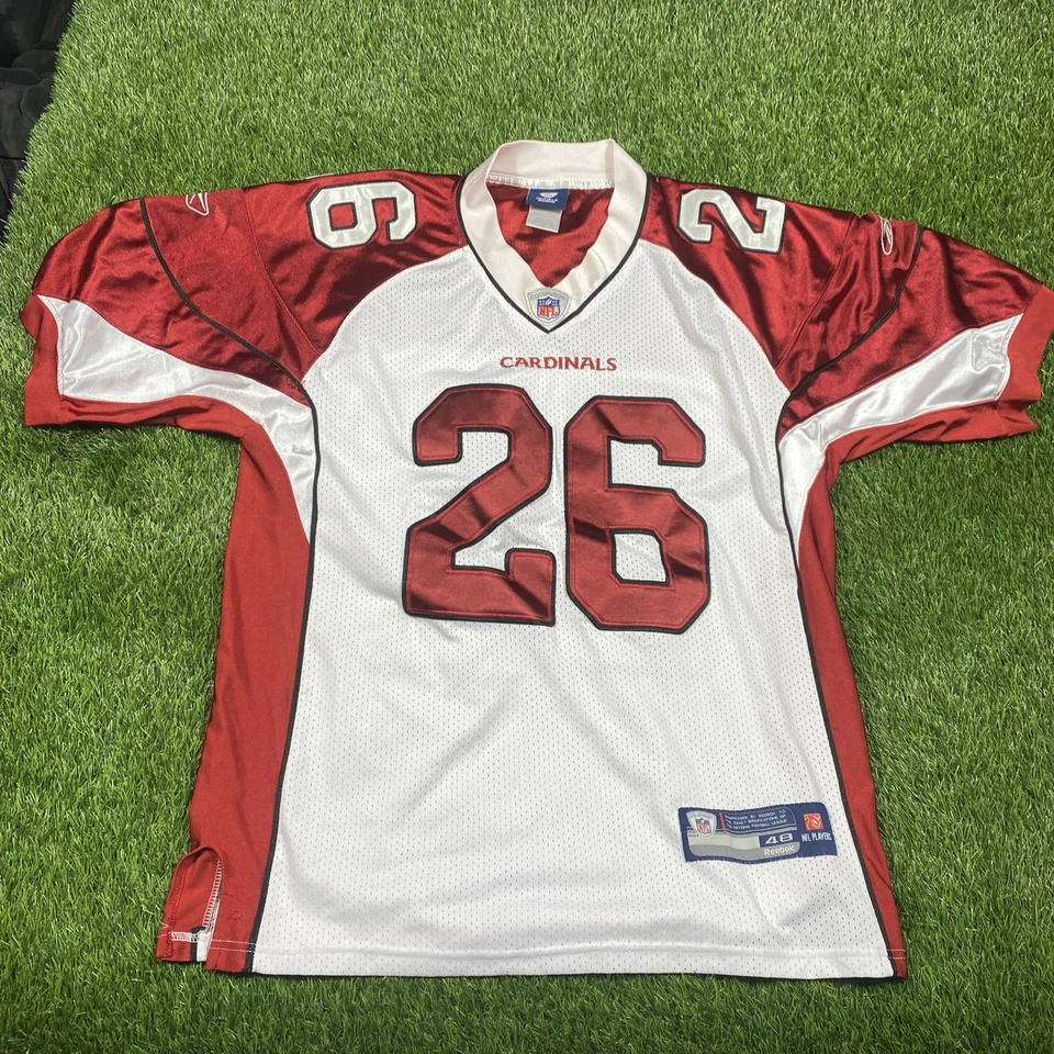 Camiseta deportiva Beanie Wells Arizona Cardinals Reebok para hombre 48 cosida blanca NFL Foto 3 de 4