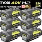 1~6PACK 8.0Ah Battery 40 Volt for Ryobi 40V Lithium OP40602 Battery with LED