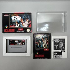 Vintage Nintendo SNES Super Star Wars JVC PAL 1992 with Box + Manual WORKING