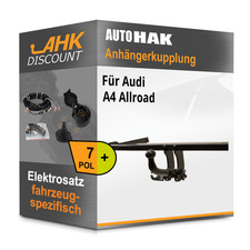 Für Audi A4 Allroad 16- AUTO HAK Anhängerkupplung abnehmbar + 7polig E-Satz AHK