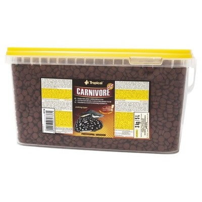 Tropical Carnivore - 5 Liter Pellets für Rochen und große Welse Raubfischfutter