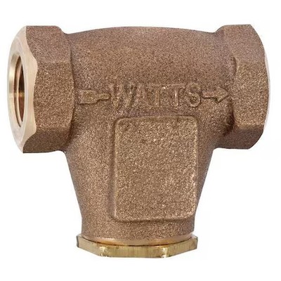 Watts 3/8 Lf27 In-Line V Strainer, 3/8'' Pipe, Fnpt X Fnpt, Lead Free Cast