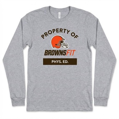 Cleveland Browns Jerzees Longsleeve T-Shirt Herren Grau S NFL American Football