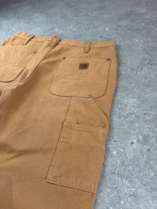 Carhartt B136 BRN 더블 니 카펜터 팬츠 W34 L30 브라운 작업복 100% #y2k 5