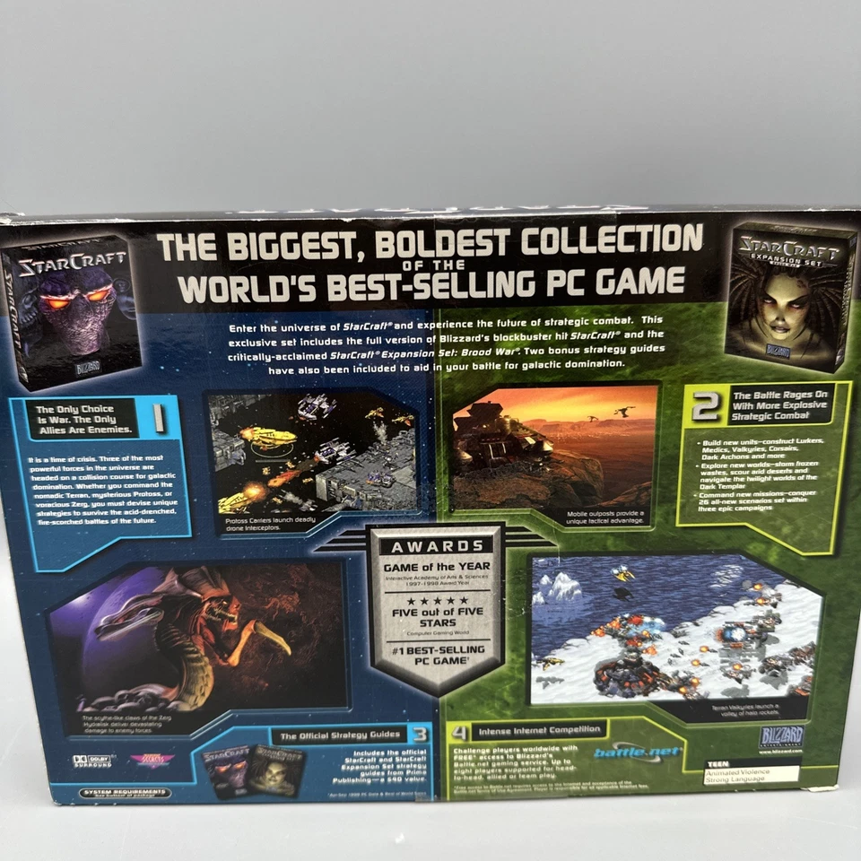 StarCraft Battle Chest w/ Strategy Guides (PC, 1998) Brand New - Sealed - Image 2 of 4