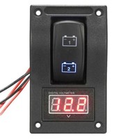 Neu Eurowagens Dual Batterie Test Panel Kippschalter LED Voltmeter